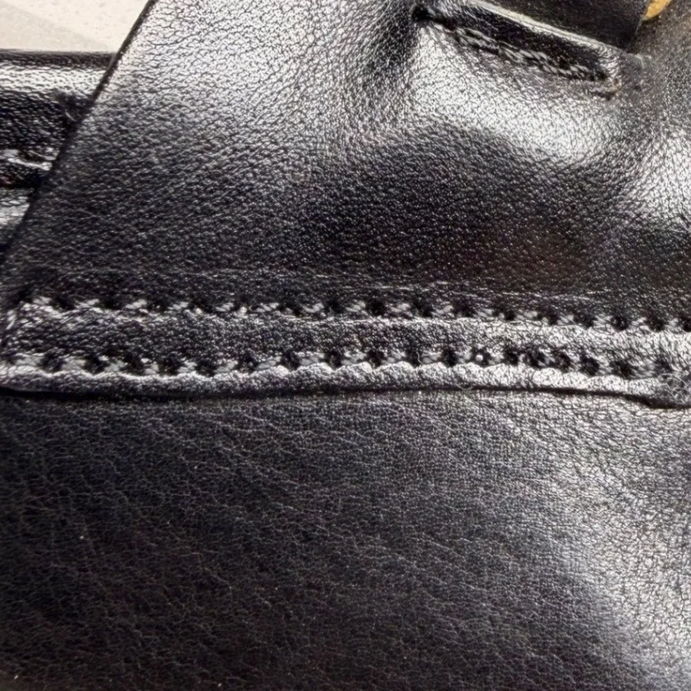 Vintage 90s Talbots Italy Horsebit Loafers Black Leather 8N